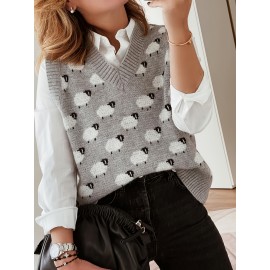 [Elegant Vest] Elegant Plus Size European and American Fashion | Oversized Spring/Summer Jacquard Sleeveless Vest