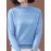 [Plus Size Viscose Sweater] Elegant Women's Plus Size Viscose Sweater | Crew Neck Pullover, Solid Color Knit Fabric, Medium Stretch, All Seasons, Thin Fleece Top, Extra Large