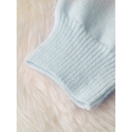 Plus Size - Women'S Korean Style Pink Patchwork Hooded Sweater - Casual Long Sleeve Cardigan with Button Front, Loose Fit for Fall/Winter, Lightweight & Cozy, Buttoned Cardigan