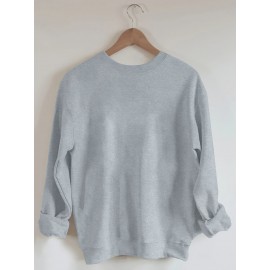 Women'S Casual Crew Neck Sweatshirt with Dark Humor 