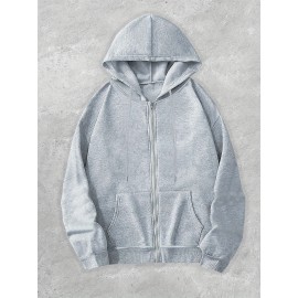 Women'S Cozy Fleece-Lined Zip-Up Hoodie with Elephant Print - Casual Black Pullover with Front Pocket, Long Sleeves, and Ribbed Cuffs, Perfect for Fall & Winter, Autumn Winter Apparel | Playful Print Hoodie | Texture