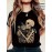 Women'S Cat & Skeleton Graphic Tee - Casual Crew Neck, Short Sleeve, Cool Summer T-Shirt with Whimsical Animal Print, Black, Casual Attire | Quirky Tshirt | Summer Fashion