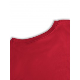 [Playful Squirrel Graphic Tee] Playful Print Top | Women's Casual 