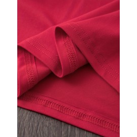 [Humorous Workout T-Shirt] 1pc Women's Casual Short Sleeve T-Shirt | Soft, Lightweight, Humorous Cat & Dumbbell Graphic Print, 